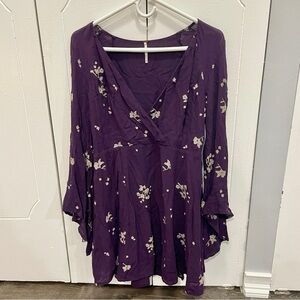 Free People Jasmine Floral Embroidered Kimono Dress